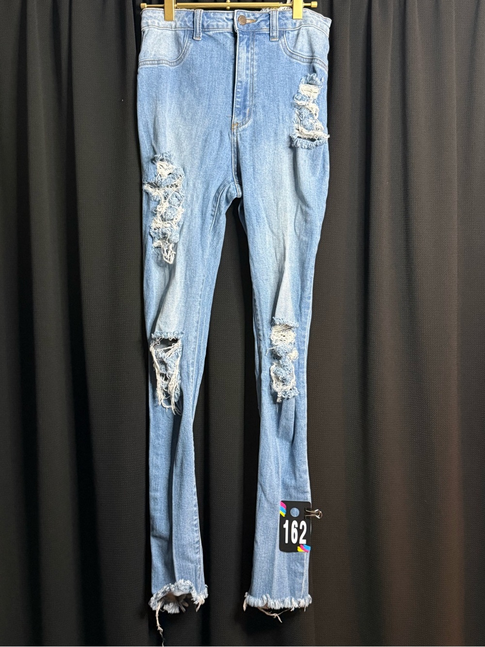 Light Wash Distressed Women's Skinny Jeans